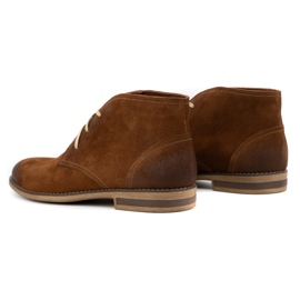Kampol Bottines homme isolées en daim 102KAM, marron brun 4