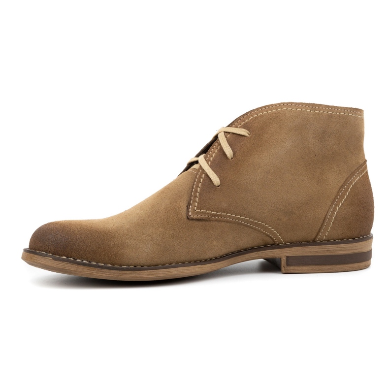 Kampol Bottes homme, daim isolé 102KAM, beige 1