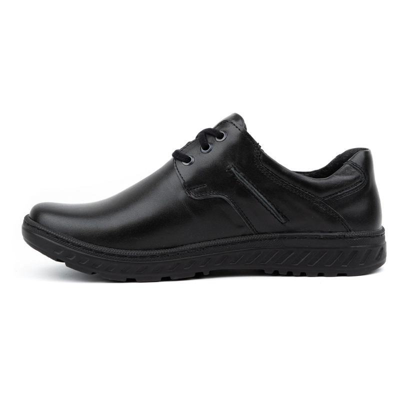 KOMODO Chaussures en cuir pour hommes Casual 923K noir 1