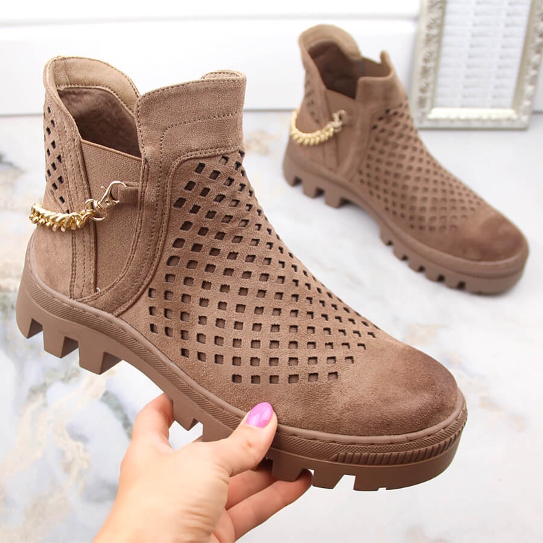 Bottines en daim Potocki W WOL179B, marron brun 1