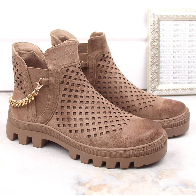 Bottines en daim Potocki W WOL179B, marron brun 2