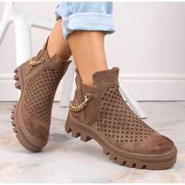 Bottines en daim Potocki W WOL179B, marron brun 4