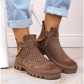 Bottines en daim Potocki W WOL179B, marron brun 6
