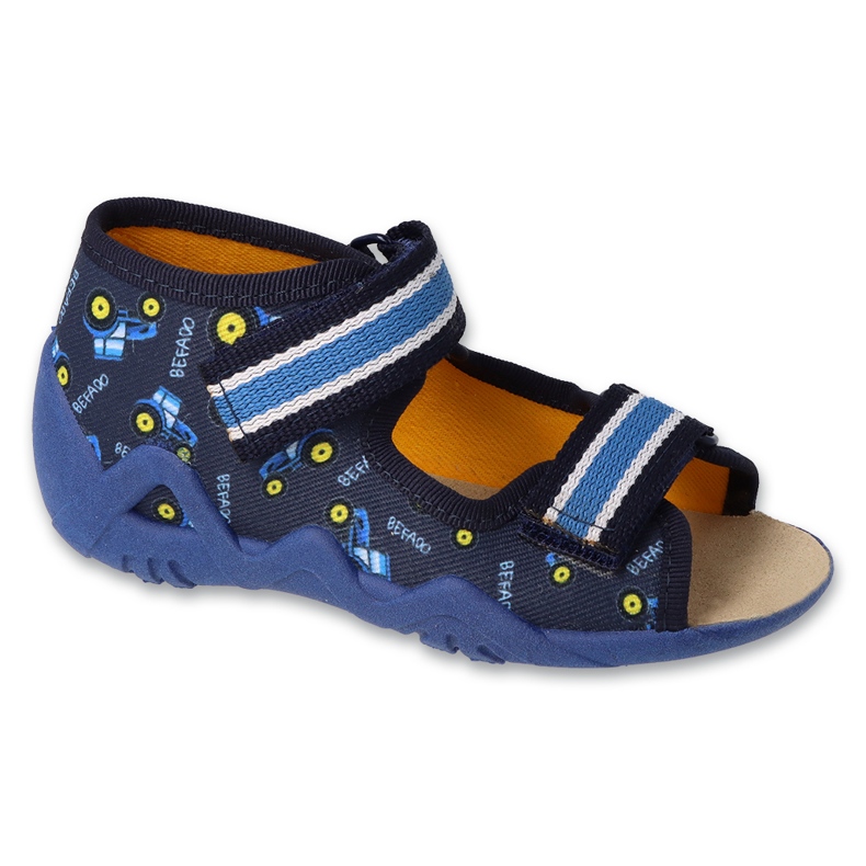 Befado chaussures pour enfants jaunes 350P039 bleu 1