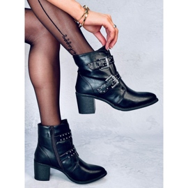 Bottes à talons hauts avec clous Ferox Noir le noir 4