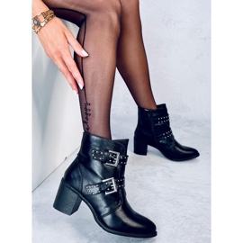 Bottes à talons hauts avec clous Ferox Noir 1