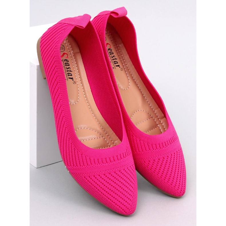 Ballerines tissées Kayla Fuchsia rose 1