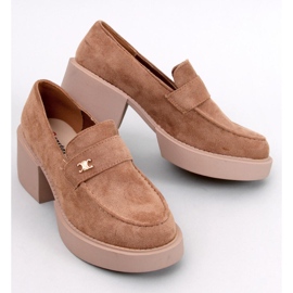 Mocassins à talons Coniff Camel brun 1