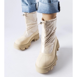 Boots de neige beiges avec revers Cendrillon 1