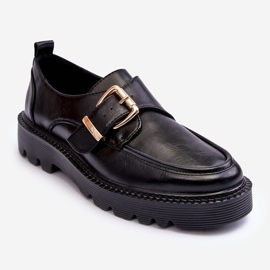 Vinceza Chaussures plates en cuir avec boucle, noir Meara le noir 1 Vinceza Chaussures plates en cuir avec boucle, noir Meara le noir 1
