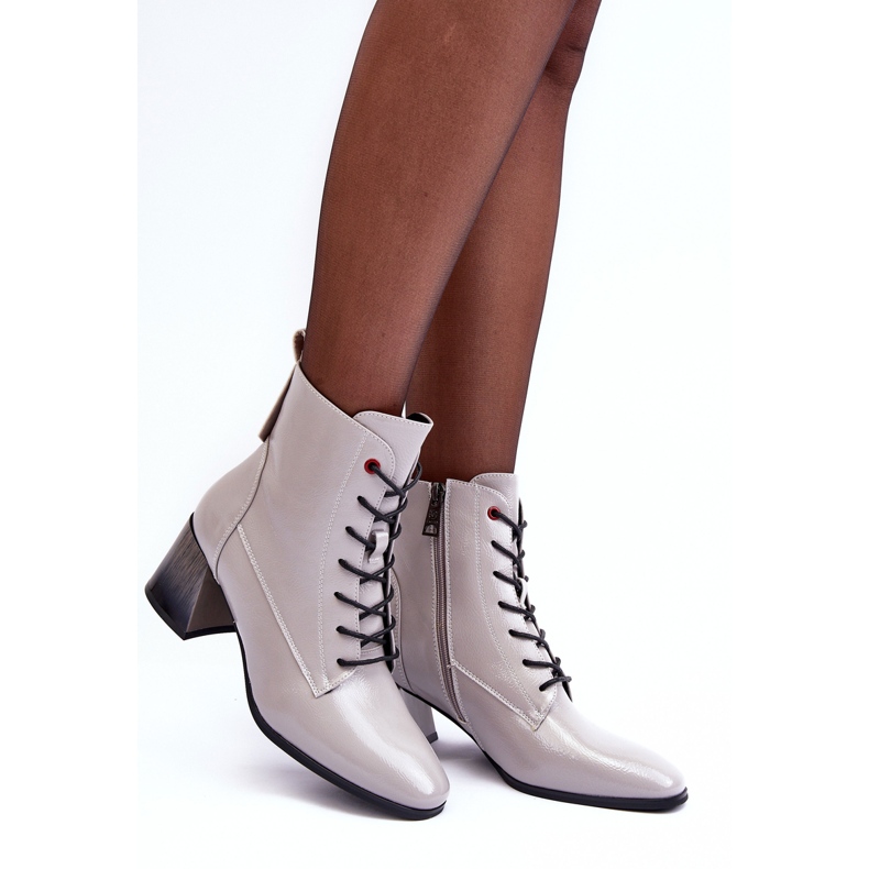 Vinceza Bottines Vernies Gris Basciano 2