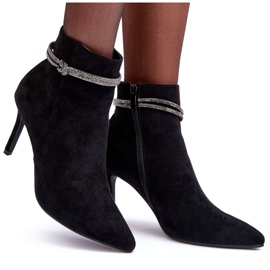 Vinceza Bottines isolées en daim à talon haut, Noir Anslei le noir 13