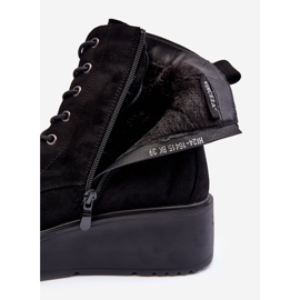 Vinceza Bottines Worker En Daim Sur Plateforme Massive Compensée Noir Lavica le noir 3