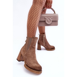 Bottines en Daim Marron Lemar Liresa brun 9