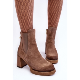 Bottines en Daim Marron Lemar Liresa brun 6