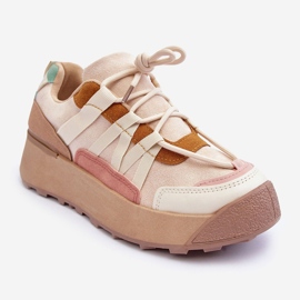 PS1 Chaussures de sport en daim pour femmes sur la plateforme beige Rohan 1