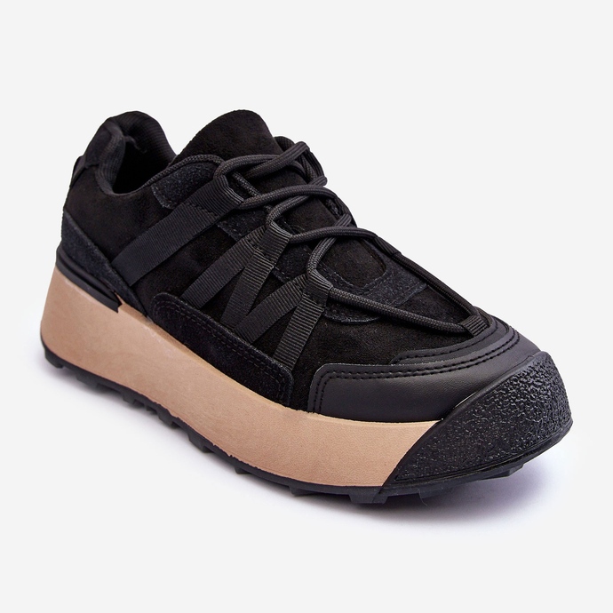 PS1 Chaussures de sport en daim pour femmes sur la plateforme noir Rohan le noir 1