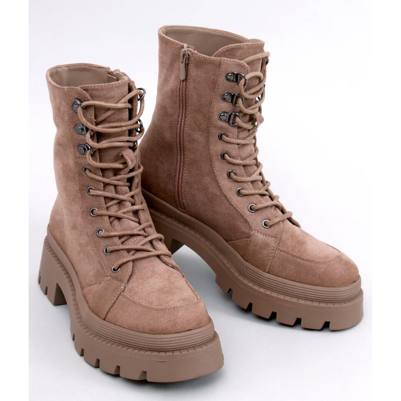 Hagg Bottines à lacets taupe beige 1