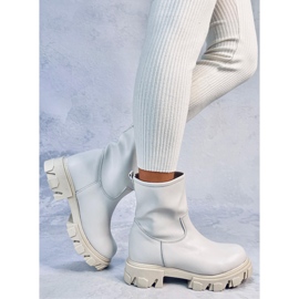 Grants Bottines semelle épaisse beiges 2