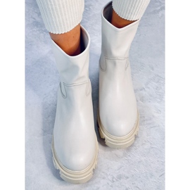 Grants Bottines semelle épaisse beiges 5