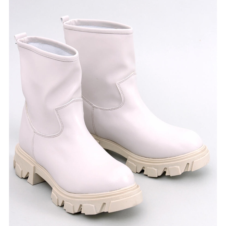 Grants Bottines semelle épaisse beiges 1