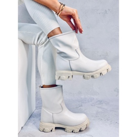 Grants Bottines semelle épaisse beiges 3