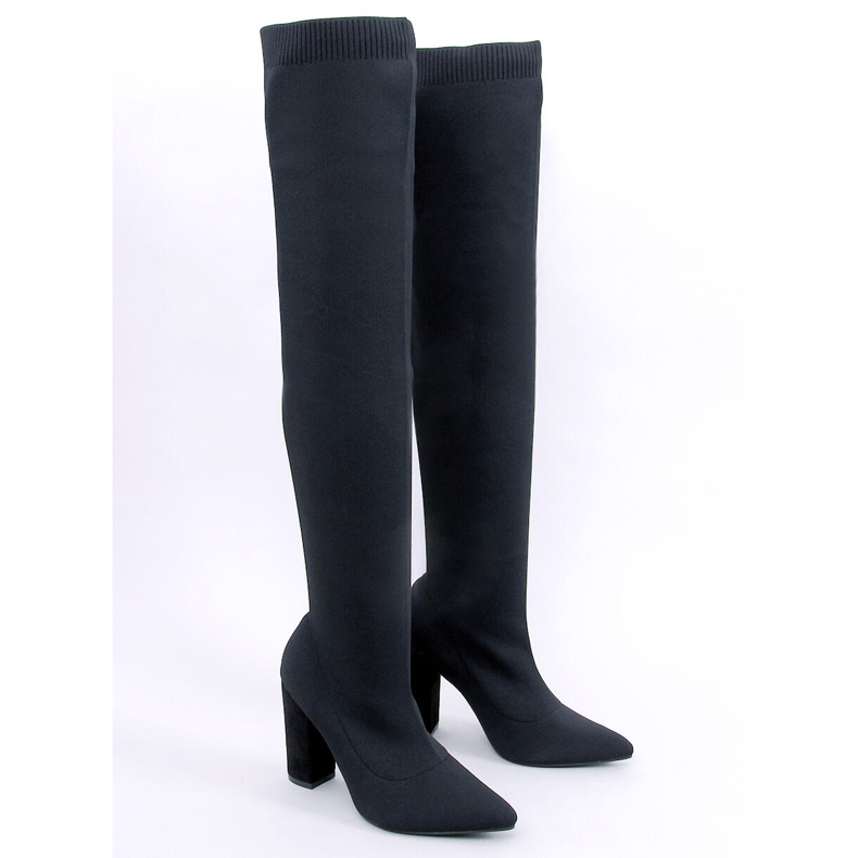 Mousquetaires élastiques à talons Veronica Noir 1