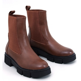 Bottines Chelsea femme Sneed Camel brun 1