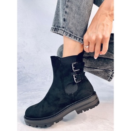 Lanier Bottines en daim noir le noir 4