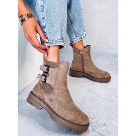Bottines en daim taupe Lanier beige 5