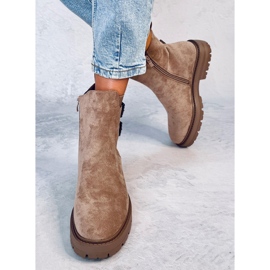 Bottines en daim taupe Lanier beige 3