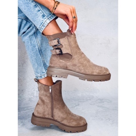 Bottines en daim taupe Lanier beige 4