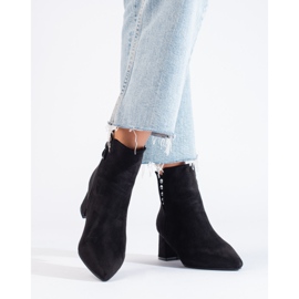 Bottines femme en daim noir Shelovet le noir 3