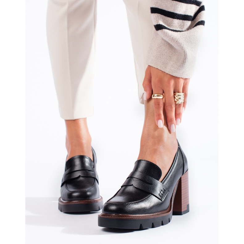 Chaussures à talons hauts noires élégantes pour femmes par Shelovet 1