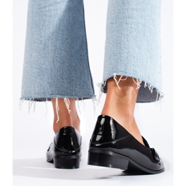 Shelovet Lords femme en cuir verni noir 2