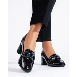 Chaussures élégantes pour femmes vernies noires par Shelovet le noir 2