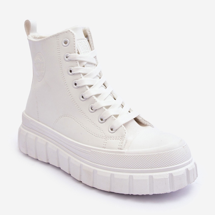 Baskets isolées en cuir avec fermeture éclair Big Star MM274624 Blanc 1