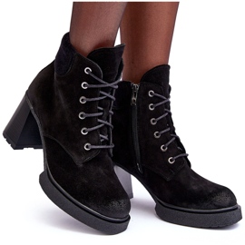 Bottines à lacets en daim Lemar Flomes noires le noir 10