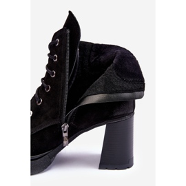 Bottines à lacets en daim Lemar Flomes noires le noir 3