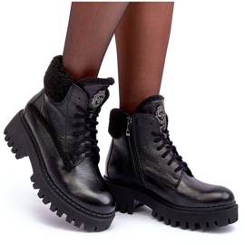 Bottines En Cuir Femme Noir Lemar Vergo le noir 11