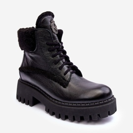 Bottines En Cuir Femme Noir Lemar Vergo le noir 3