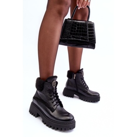 Bottines En Cuir Femme Noir Lemar Vergo 1