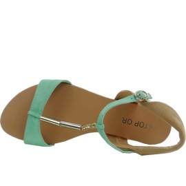 Sandales délicates WF-38 menthe vert 4