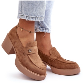 PS1 Chaussures à talons femme en daim, beige foncé, Afnira 8