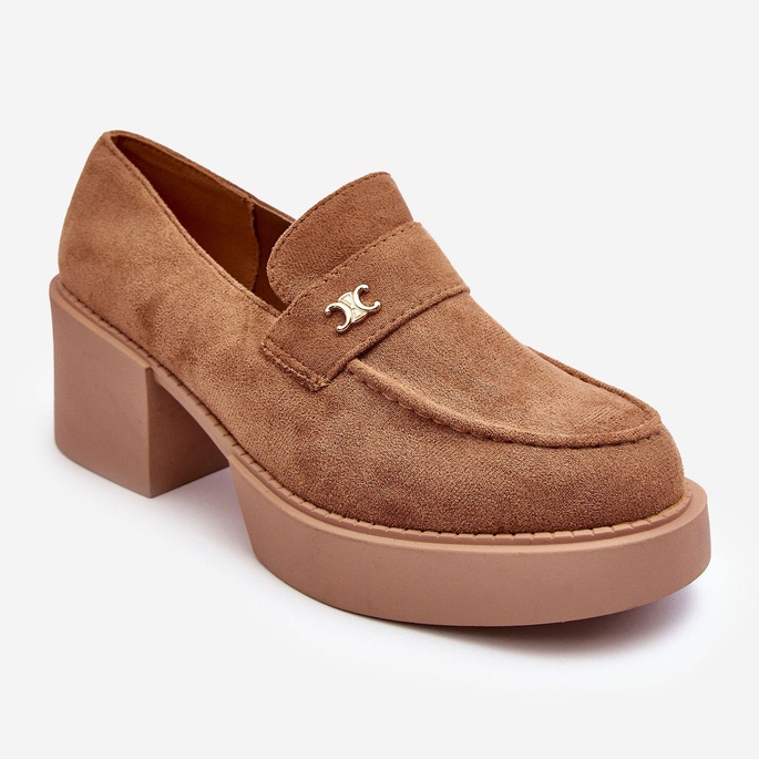 PS1 Chaussures à talons femme en daim, beige foncé, Afnira 1