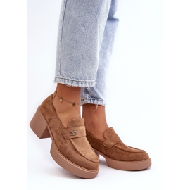 PS1 Chaussures à talons femme en daim, beige foncé, Afnira 2