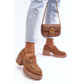 PS1 Chaussures à talons femme en daim, beige foncé, Afnira 6