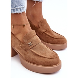 PS1 Chaussures à talons femme en daim, beige foncé, Afnira 5