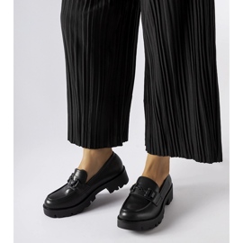 Inna Chaussures noires avec semelle intérieure en cuir par Fauna 1