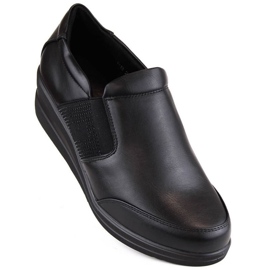Sergio Leone W SK222D chaussures compensées noires avec zircon cubique le noir 1